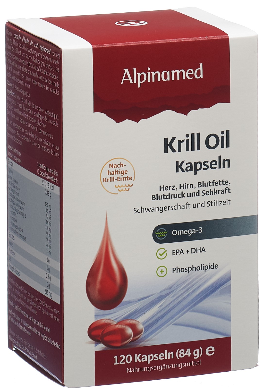 Alpinamed Krill Oil Kaps 120 Stk | Nahrungsergänzung | Vitamine & Prävention
