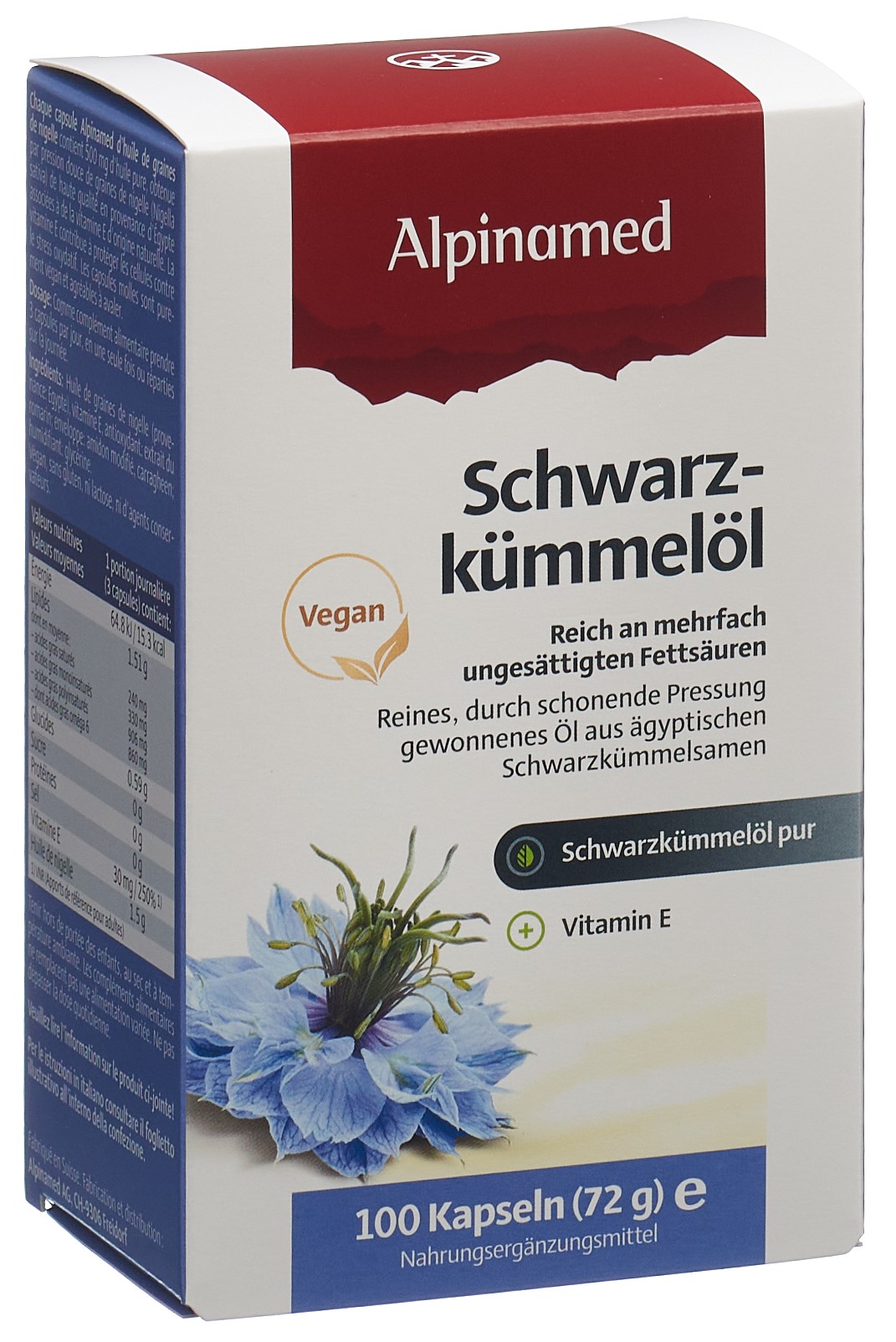 Alpinamed Schwarzkümmelöl Weichkaps forte 100 Stk | Nahrungsergänzung | Vitamine & Prävention