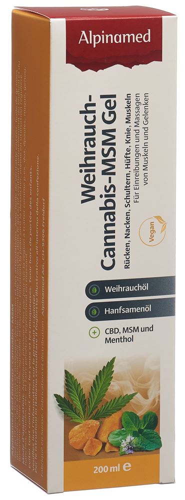 Image of Alpinamed Weihrauch Cannabis MSM Gel Disp 200 ml