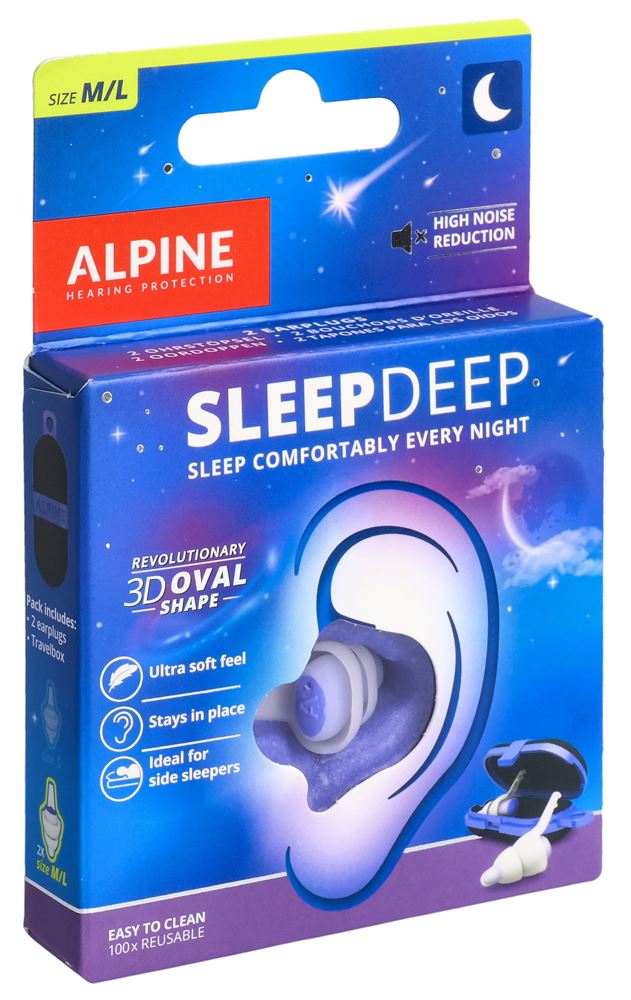 Alpine Gehörschutzstöpsel SleepDeep 1 Paar