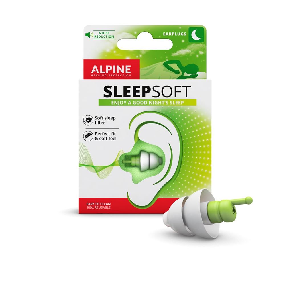 Image of Alpine SleepSoft+ Gehörschutzstöpsel mit Euroloch 1 Paar