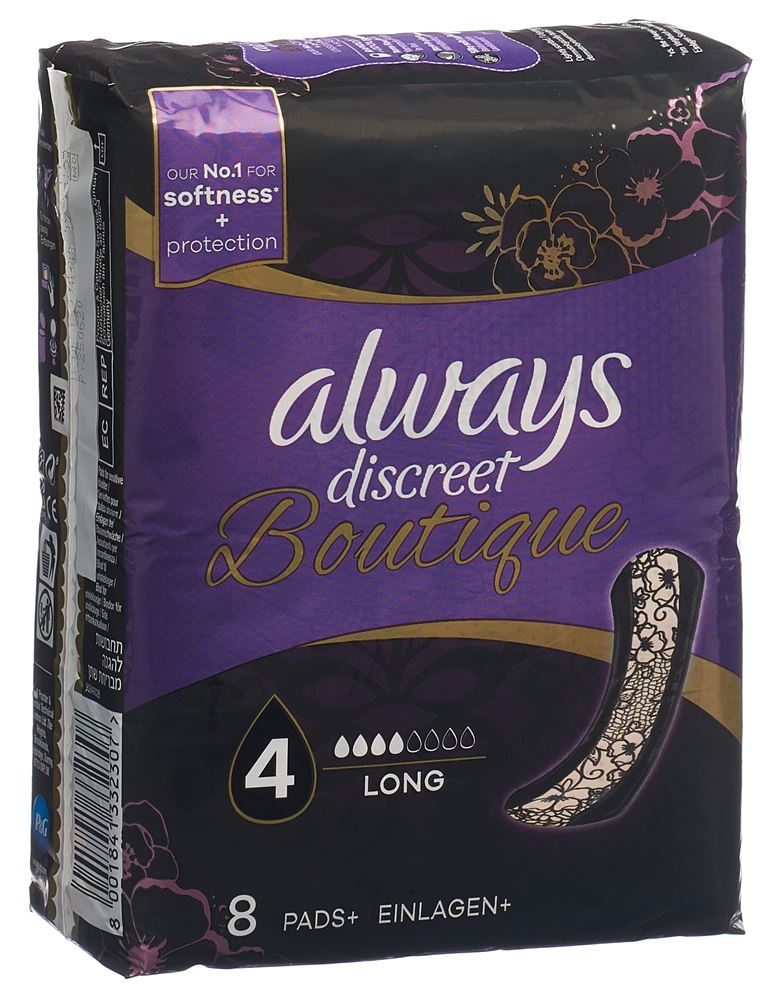 Image of always Discreet Boutique Inkontinenz Pads+ Long 8 Stk