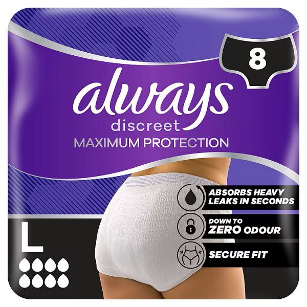 always Discreet Inkontinenz Pants L Max Protection 8 Stk