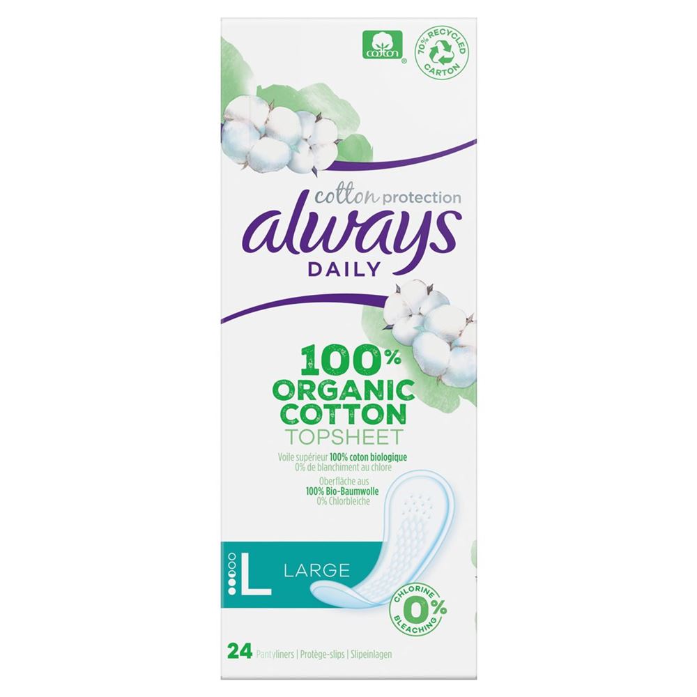 Image of always Slipeinlage Cotton Protection Large 24 Stk