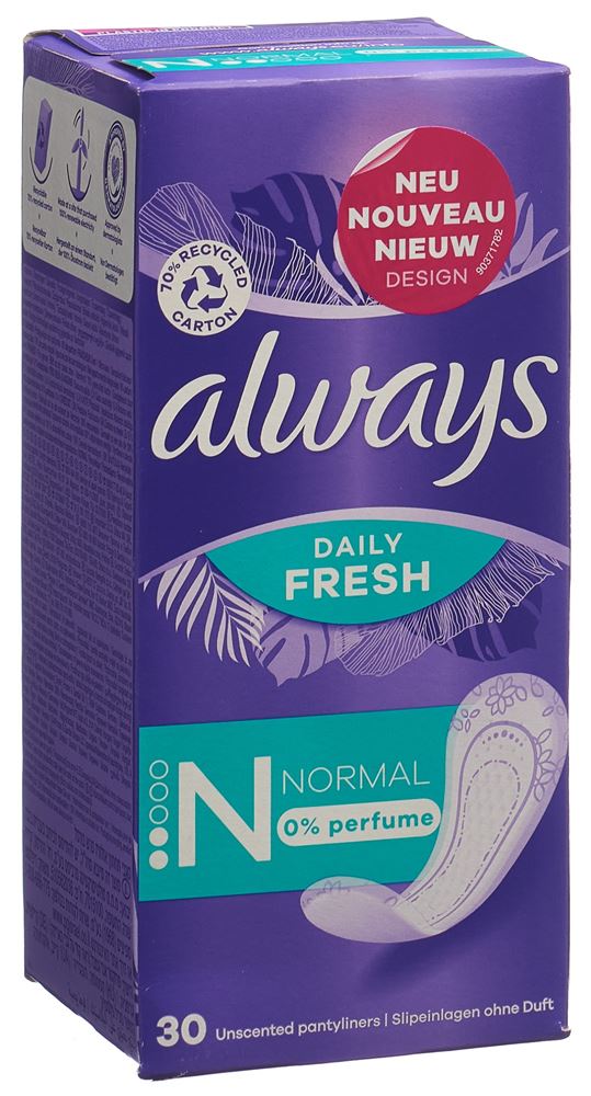 Image of always Slipeinlage Daily Fresh Normal ohne Duft 30 Stk