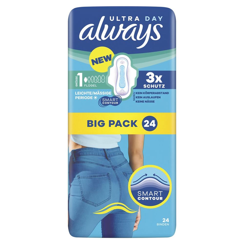 always Ultra Binde Gr1 Normal mit Flügeln BigPack 24 Stk