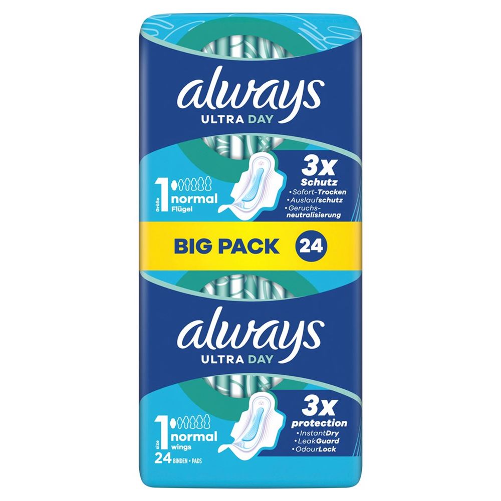 Image of always Ultra Binde Normal mit Flügeln BigPack 24 Stk