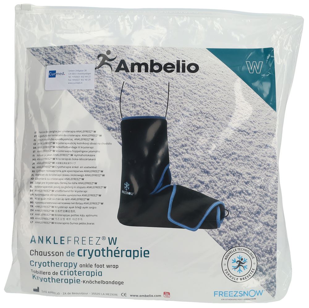 Image of Ambelio Anklefreez Knöchelkompressionsverband zur Kryotherapie mit 2 Kältebeuteln
