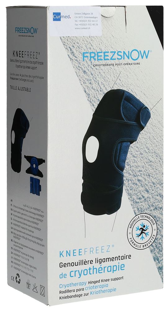 Image of Ambelio Kneefreez Kniebandage zur Kryotherapie mit 4 Kältebeuteln