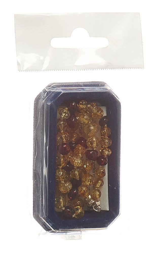 Image of Amberstyle Bernsteinkette citrin cognac 32cm mit Magnetverschluss