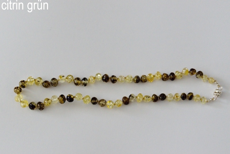 Image of Amberstyle Bernsteinkette citrin grün 32cm mit Magnetverschluss