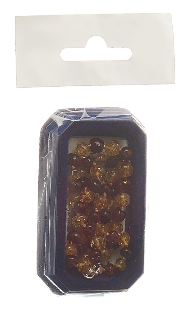 Image of Amberstyle Bernsteinkette cognac citrin 36cm mit Karabinerverschluss