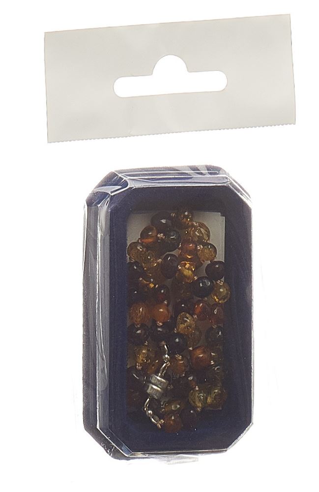 Amberstyle Bernsteinkette multicolor glanz 36cm mit Magnetverschluss