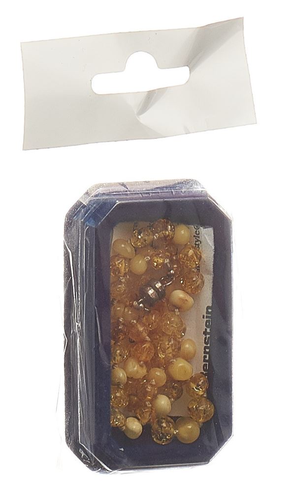 Image of Amberstyle Bernsteinkette weiss citrin 36cm mit Magnetverschluss