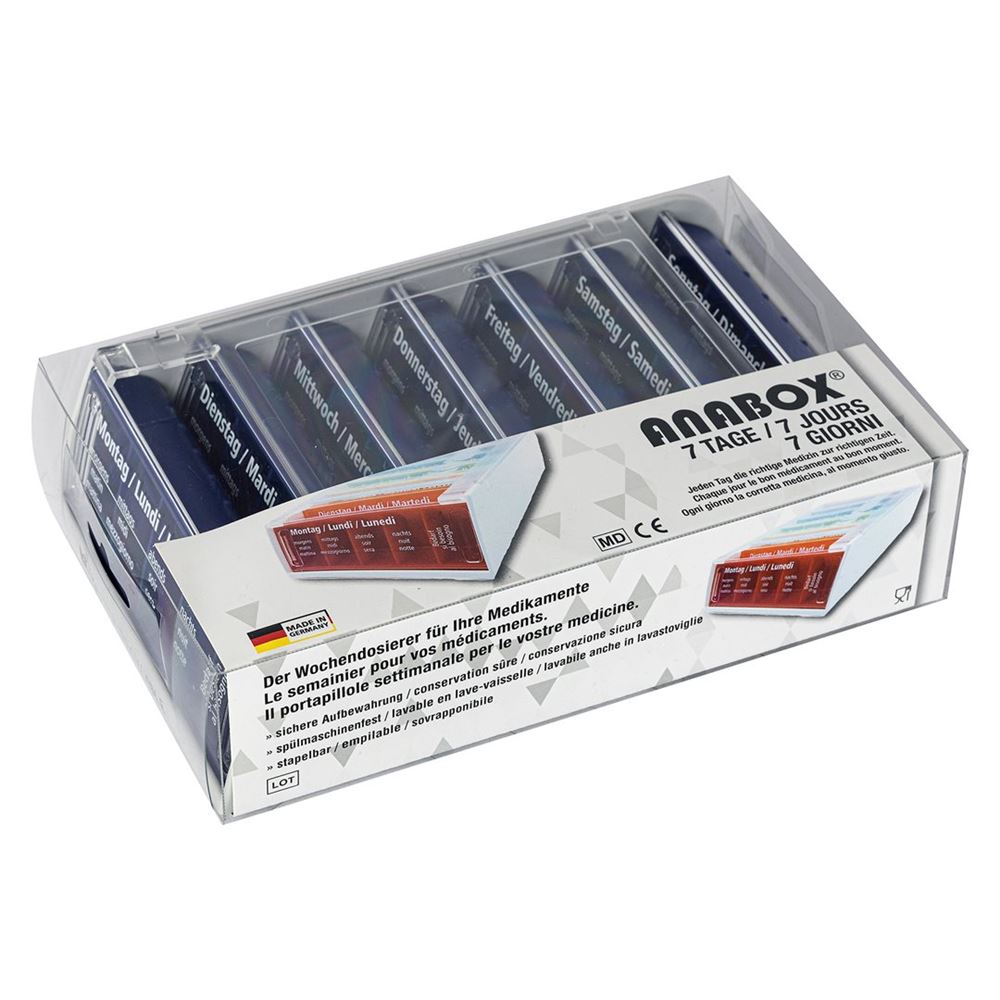 Image of Anabox Medidispenser 7 Tage blau