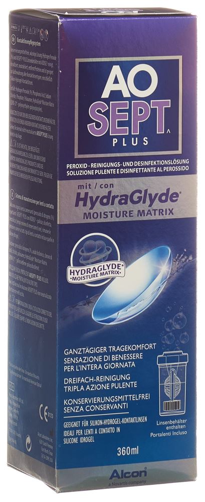 Aosept Plus liquido con HydraGlyde 360 ml