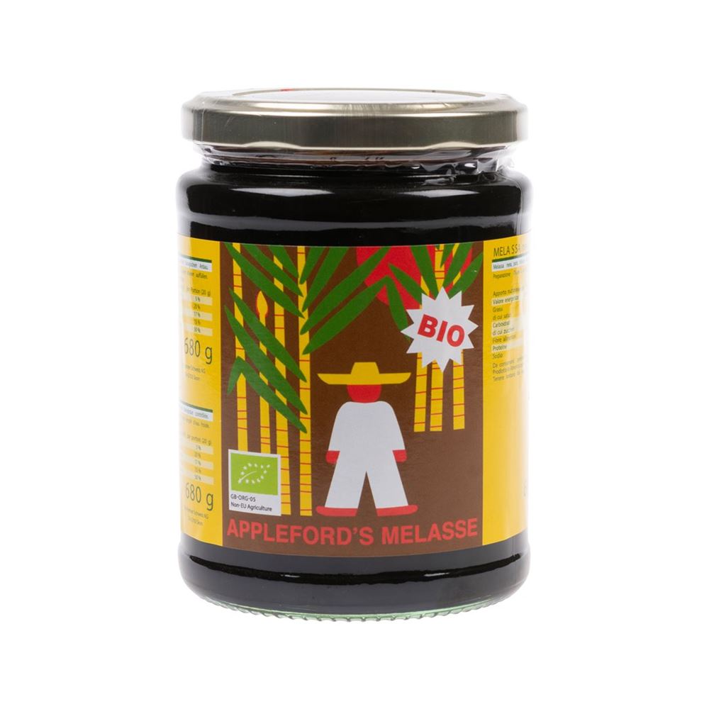 Applefords mélasse sucre canne bio verre 680 g