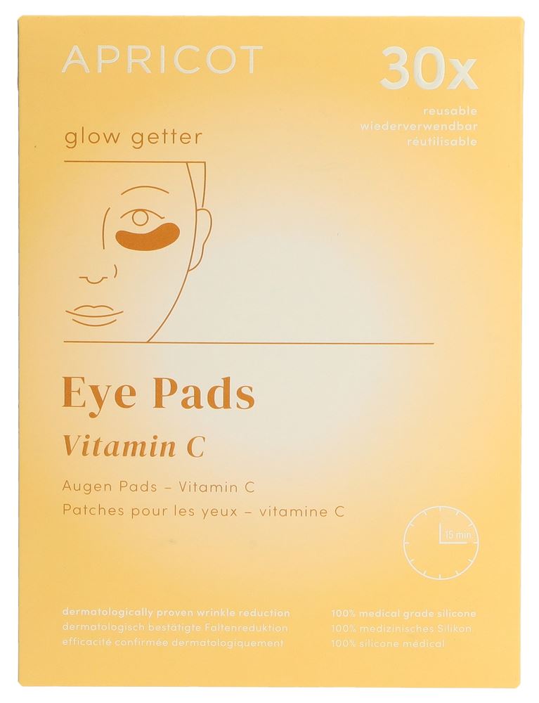 Apricot pad yeux réutilisable vitamine C glow better 2 pce