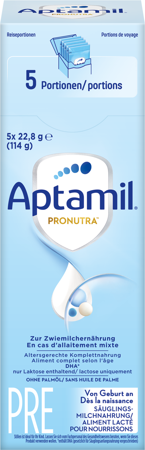 Aptamil Pronutra PRE Portion Dose 114 g | Babynahrung | Schoppenflasche & Milchpulver | Eltern & Kind