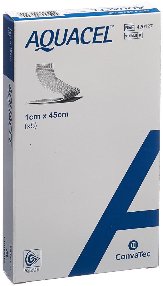Image of Aquacel Hydrofiber Tamponaden 1x45cm starke Fasern 5 Stk
