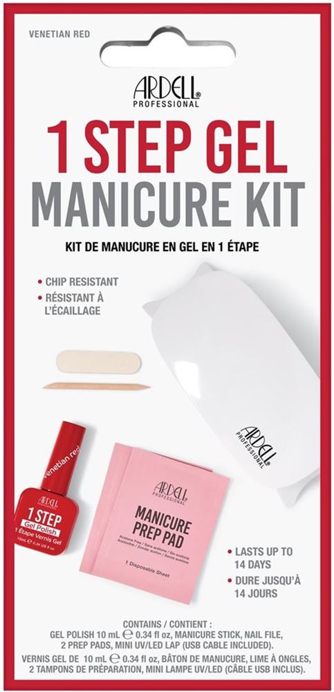 Image of Ardell 1 Step Gel Polish Starter Kit Venetian Red