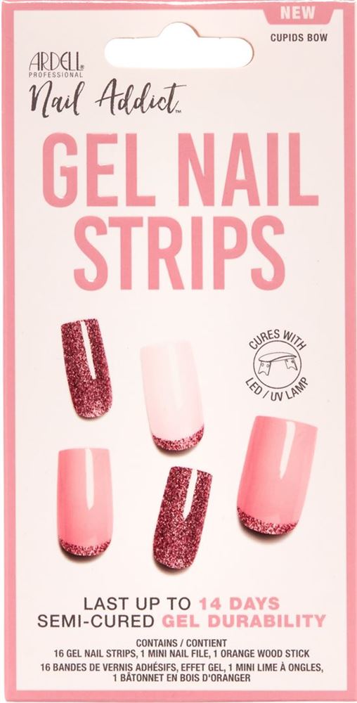 Image of Ardell Nail Addict Gel Nail Strips Cupids Bow 16 Stk