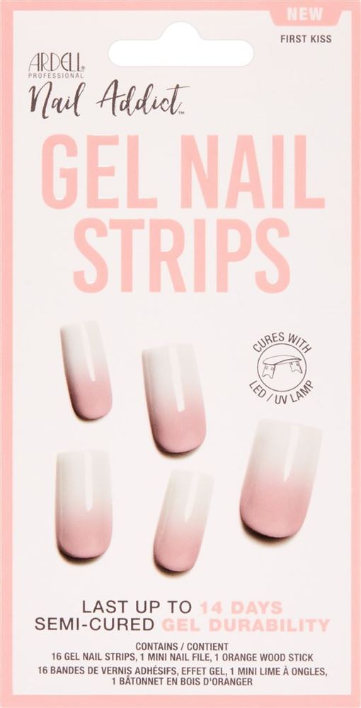 Image of Ardell Nail Addict Gel Nail Strips First Kiss 16 Stk