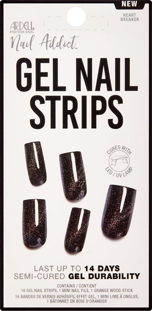 Image of Ardell Nail Addict Gel Nail Strips Heart Breaker 16 Stk