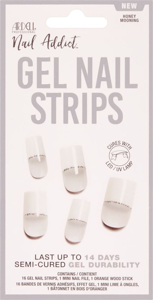 Image of Ardell Nail Addict Gel Nail Strips Honey Mooning 16 Stk