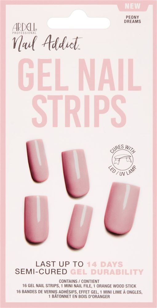 Image of Ardell Nail Addict Gel Nail Strips Peony Dreams 16 Stk