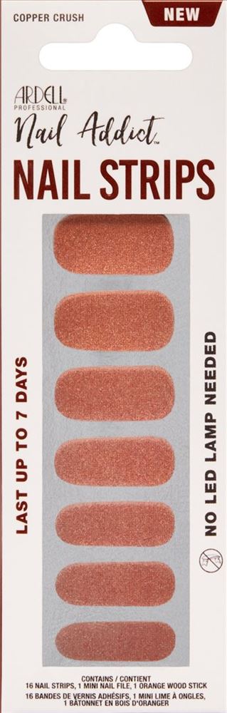 Image of Ardell Nail Addict Nail Strips Copper Crush 16 Stk