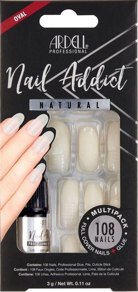 Image of Ardell Nail Addict Natural Multipack Oval 108 Stk