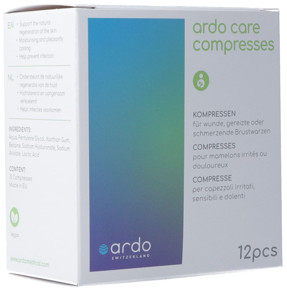 Image of Ardo Care Compresses Brustkompressen deutsch/französisch/italienisch/niederländisch/englisch 12 Stk