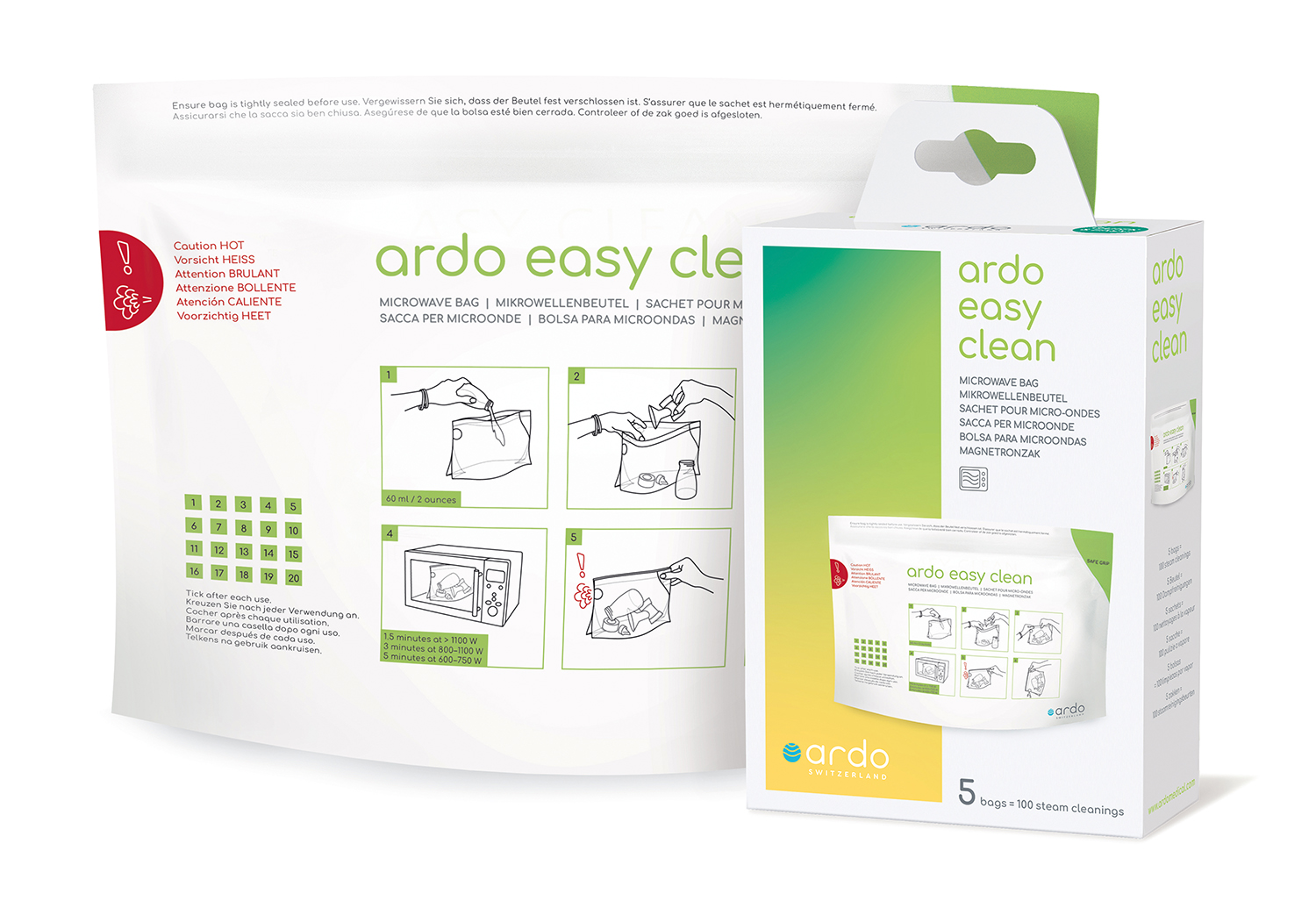 Ardo Easy Clean Mikrowellenbeutel 5 Stk