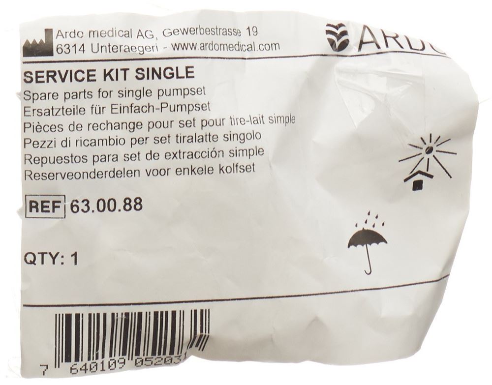 Ardo Service KIT Single Pièces de rechange pour set tire-lait simple