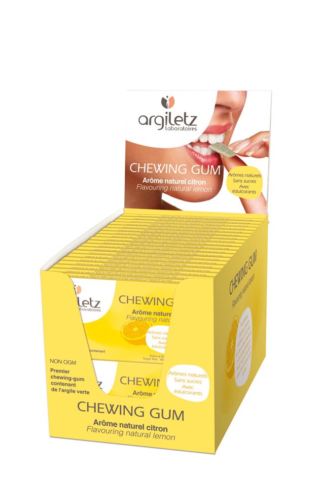 Image of Argiletz Chewing Gum Zitrone ohne Zucker 12 Stk