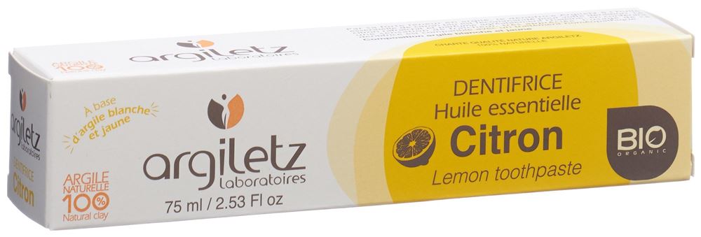 Image of Argiletz Zahnpasta Zitrone Bio 75 ml