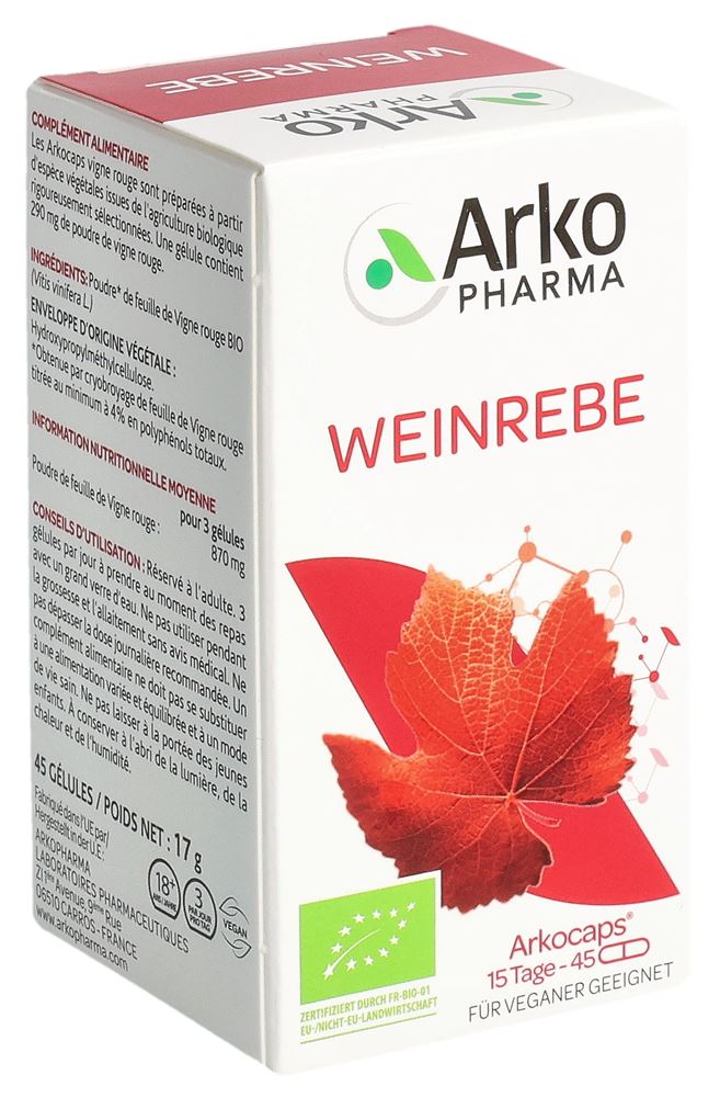 Arkocaps Weinrebe Kaps 45 Stk