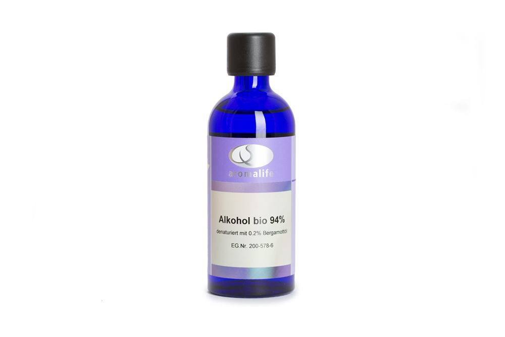 Image of Aromalife Alkohol 96 % denaturiert mit ätherischem Öl Bergamotte BIO 100 ml