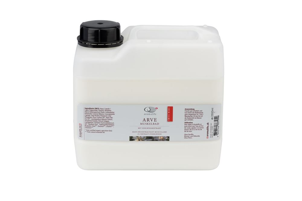 Image of Aromalife Arve Muskelbad mit Edelweissextrakt Kanister 2.5 lt