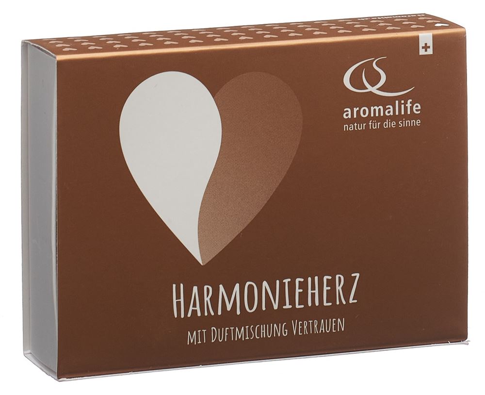 Image of Aromalife Geschenkset Harmonie Herz 7cm Holz