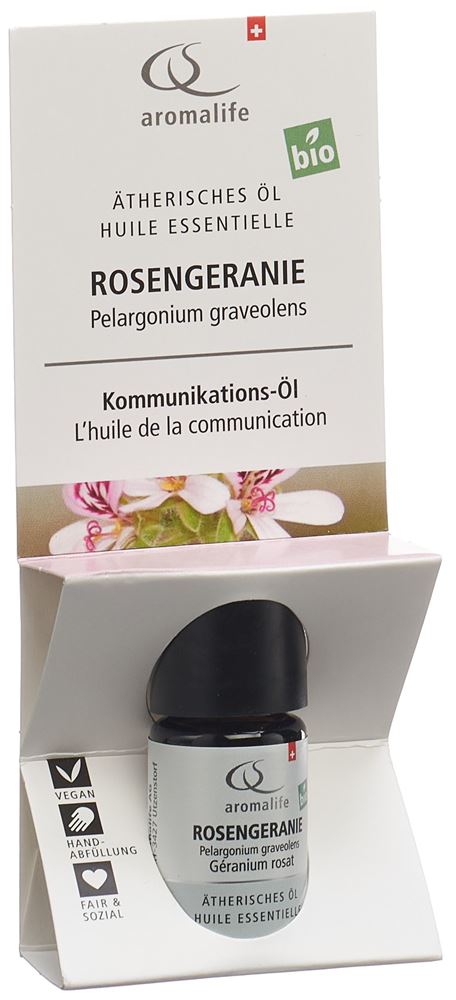 Aromalife TOP geranio olio ess BIO flacone 5 ml