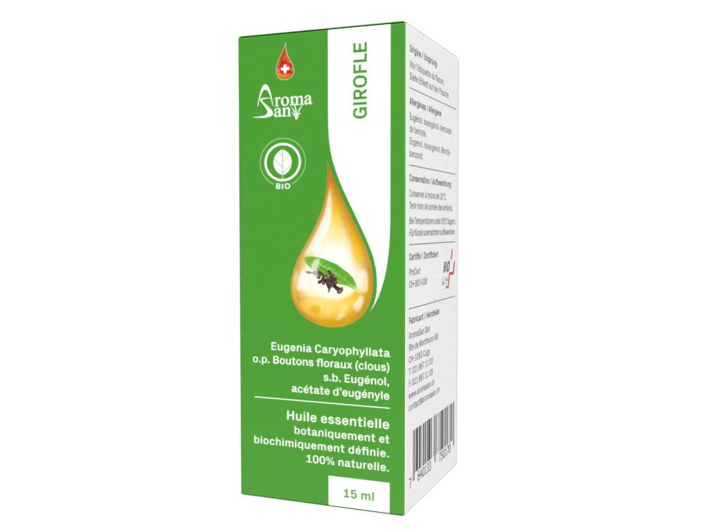 Aromasan chiodi di garofano olio essenziale in astuccio bio 15 ml
