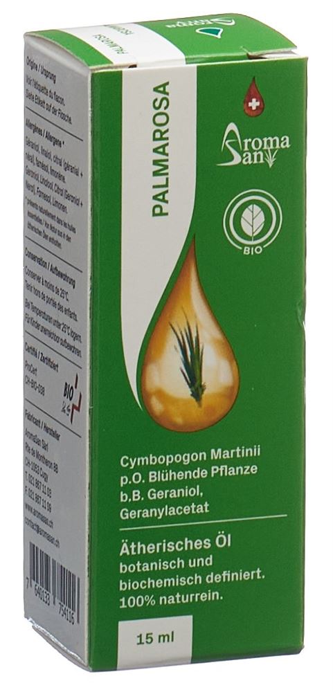 Image of Aromasan Palmarosa Äth/Öl in Schachtel Bio 15 ml