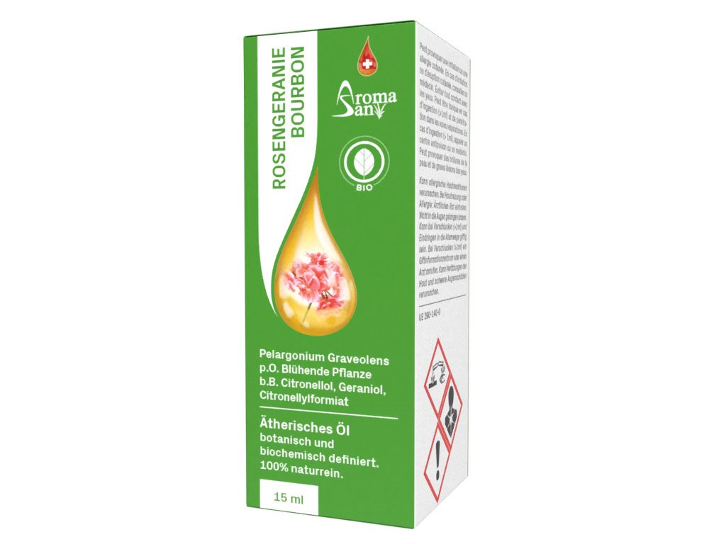 Image of Aromasan Rosengeranie Äth/Öl in Schachtel Bio 15 ml
