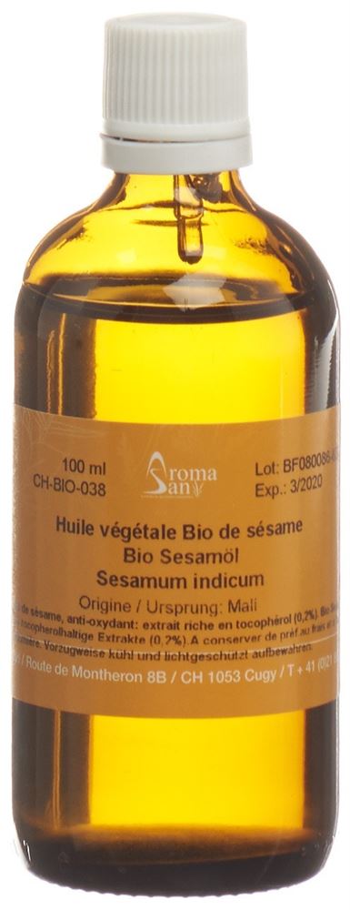 Aromasan Olio vegetale di sesamo bio 100 ml