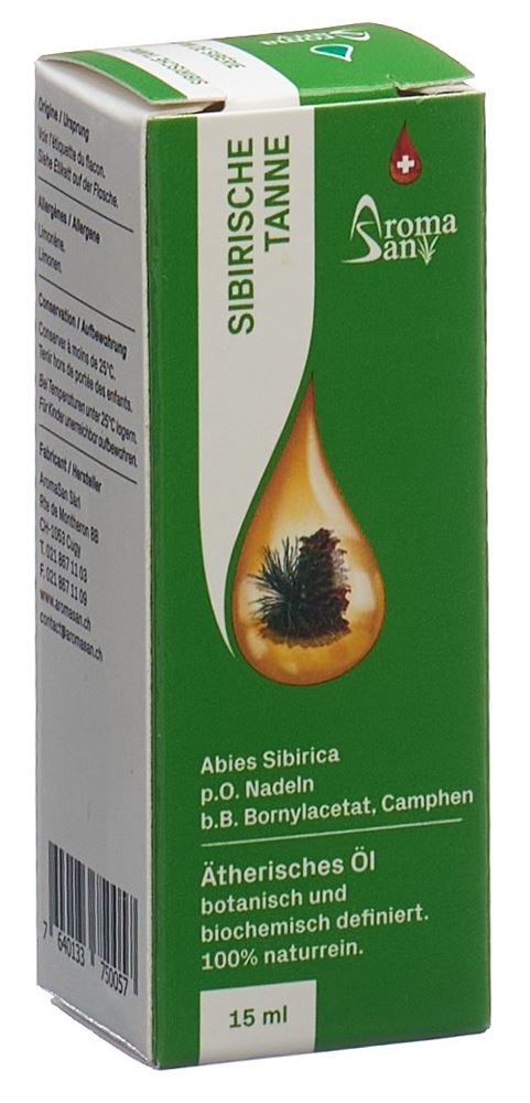 Aromasan abete siberiano olio essenziale 1.8 cineolo in astuccio 15 ml