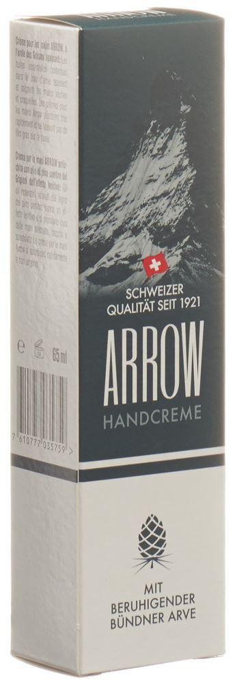 Image of Arrow Handcreme mit beruhigender Bündner Arve Tb 65 ml