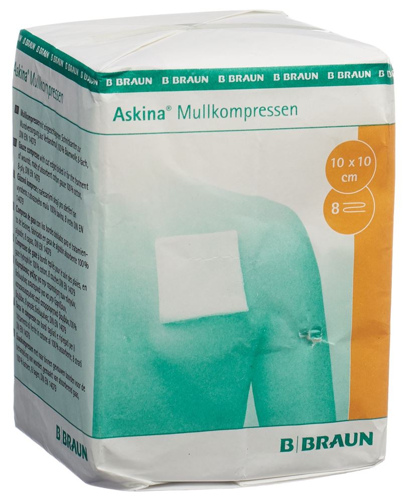 Image of Askina Mullkompresse 10cmx10cm 100 Stk