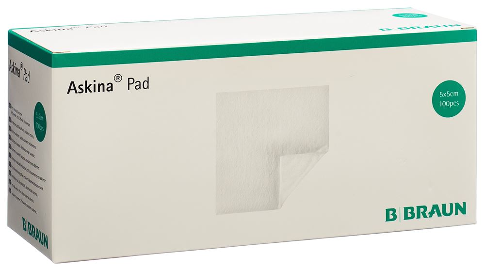 Askina Pad compressa in tessuto non tessuto 5x5 cm non aderente sterile 100 pezzi